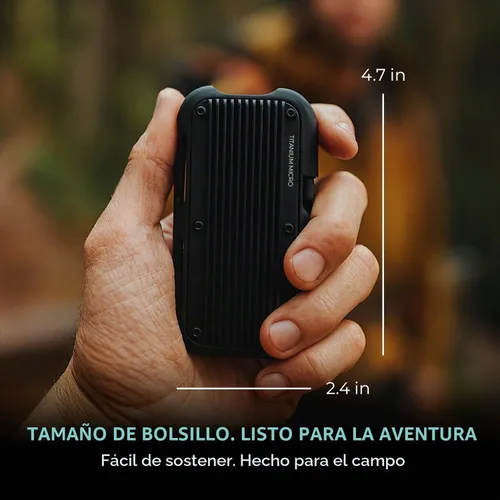 Vista 7 de Mercury SSD portátil externo 500GB 1000MB/s resistente a prueba de gotas de agua USB-C