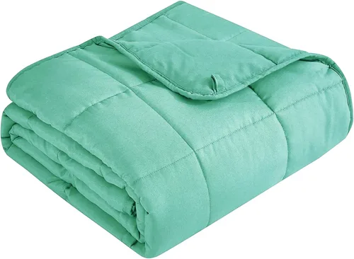 Vista 35 de Topcee Manta con peso (3 libras, 36 x 48 pulgadas), manta refrescante pesada para dormir, se aplica a 20-40 libras, manta suave y gruesa
