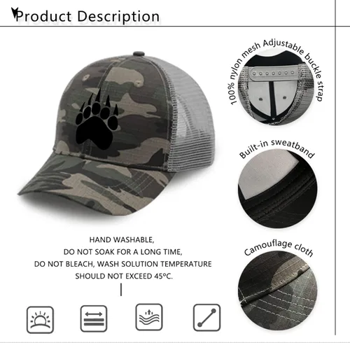 Vista 7 de Dad Hats The Bear's Tracks Baseball Caps, Vintage Hat for Women