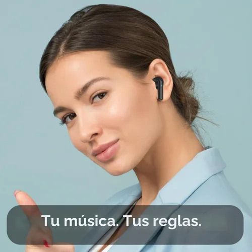 Vista 8 de Auriculares inalámbricos con funda de batería LCD, mini auriculares Negro