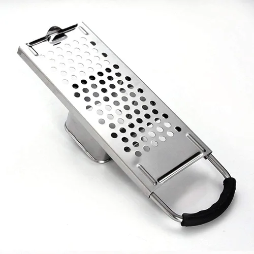 Vista 3 de Spaetzle Maker - Herramienta de fabricación de bolas de masa de fideos caseros de acero inoxidable con empujador de seguridad y mango de goma cómodo
