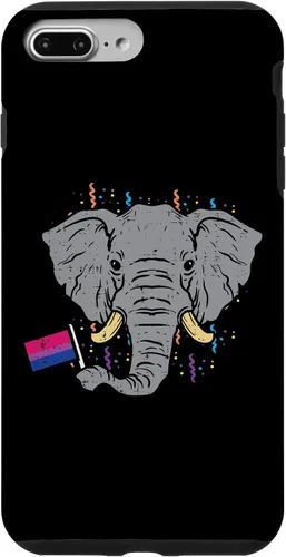 Vista 9 de Funda para iPhone 14 Bisexual Flag Elephant LGBT Bi Pride Stuff Animal Case