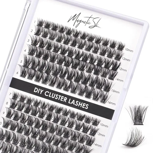 Vista 25 de Extensiones de pestañas en racimo, 72 racimos de pestañas individuales, extensiones de pestañas postizas, kit de extensión de pestañas para colocar
