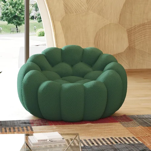 Vista 21 de JACH Juego de sofá curvado de burbujas, cómodo sofá tapizado, tela de malla 3D en forma de panal moderno para sala de estar, apartamento