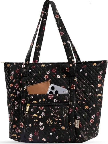 Vista 8 de Miss Adola Bolso de hombro acolchado con cremallera para mujer Floral rosa