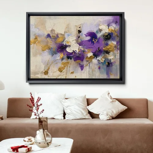 Vista 5 de Abstract Horizons, Canvas Painting - Fusion of Acrylic and, Creating Captivating Wall Art