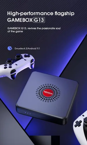 Vista 2 de Consola de juegos retro inalámbrica G13, juego retro con 23 emuladores integrados, sistema dual, salida HDMI 4k y controlador inalámbrico de 2.4