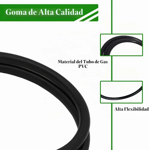 Vista 3 de Regulador de propano de 4 pies y manguera con codo de 90 grados