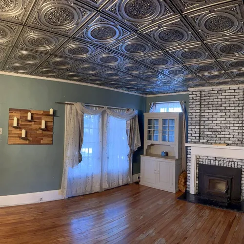 Vista 25 de Steampunk-Faux - Azulejo de techo de hojalata - Plata envejecida, paquete de 25 Plata antigua