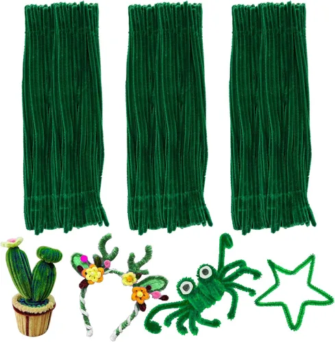 Vista 8 de Limpiapipas Suministros de Artesanía Tallos de chenilla para manualidades de bricolaje Purpurina dorada+plata