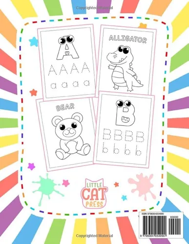Vista 2 de Happy Alphabet Cute And Fun Things & Animals Coloring And Tracing Book For Kids Ages 2-4, Toddlers and Preschoolers (Coloring Book For Kids)