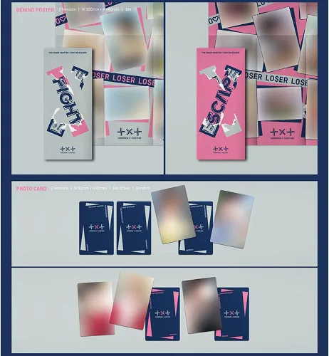 Vista 4 de TXT The Chaos Chapter : Fight or Escape 1st Repackage Album Tomorrow X Together [+Tarjeta fotográfica adicional y pegatina] (Juego