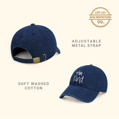 Vista 2 de CHOK.LIDS Be Kind Trendy - Gorra de béisbol para mujer, unisex, de algodón, estilo polo, divertida, de temporada, para viajes al aire libre