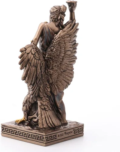 Vista 4 de Veronese Design Hebe - Figura de resina de la diosa griega de la juventud pintada a mano con acabado de bronce
