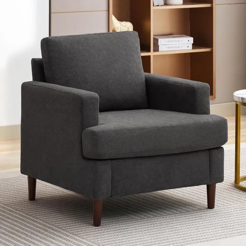 Vista 15 de Weture Silla decorativa Mid-Century, sillón verde, sillas de sala de estar
