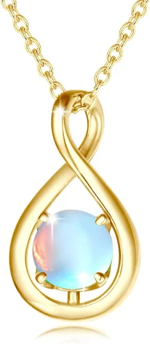 Vista 16 de FANCIME Dainty Infinity Birthstone Necklaces Sterling Silver Pendant abr-04