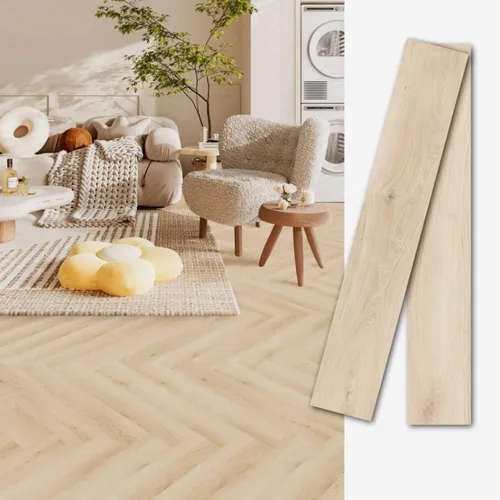 Vista 14 de MULGREAT Paquete de 6 muestras de azulejos para despegar y pegar, suelo de vinilo impermeable con aspecto de madera, tablón de lujo autoadhesivo