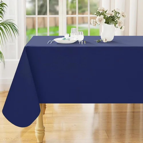 Vista 18 de Smiry Mantel cuadrado de vinilo impermeable de 54x54 pulgadas, protector de manteles de vinilo lavables, funda de mesa resistente a derrames de Beige