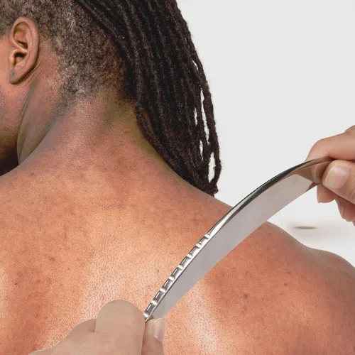 Vista 4 de Gua Sha - Rascador muscular de acero inoxidable para el cuidado del cuerpo, masaje Guasha todo en uno, terapia física de tejidos blandos