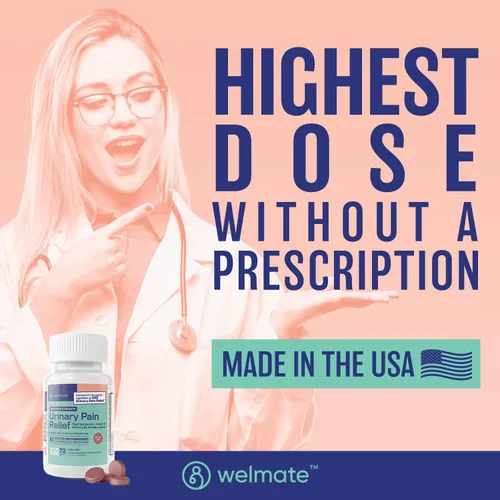 Vista 4 de WELMATE Kit de comodidad y equilibrio digestivo en la vía urinaria: alivio del dolor urinario 99.5 mg (72 unidades) y probiótico Saccharomyces