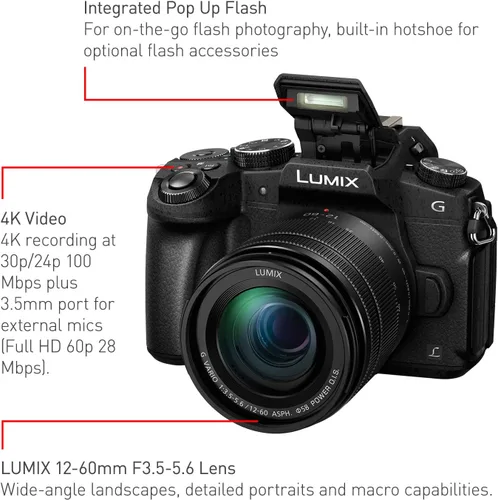 Vista 16 de Cámara Panasonic Lumix DMC-G85KBODY de lentes intercambiables, sin espejo, 4K, cuerpo solamente, 16 megapíxeles, negro 16 Megapixel Mirrorless, 5