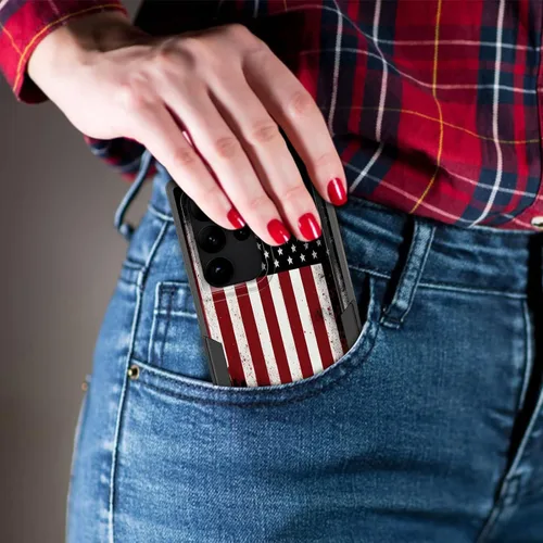 Vista 422 de Funda para Galaxy A14 5G, resistente de doble capa híbrida de policarbonato duro, goma suave, a prueba de golpes, funda protectora resistente