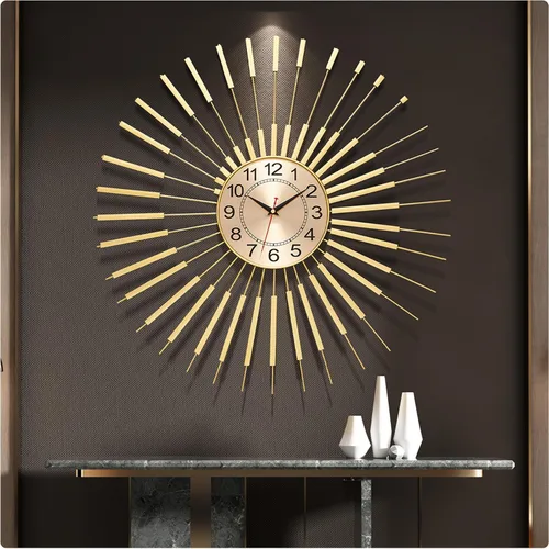 Vista 12 de Reloj de pared decorativo grande, silencioso, sin tictac, moderno, de metal, decoración para sala de estar, oficina, dormitorio, cocina