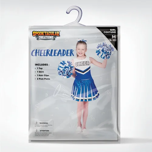 Vista 5 de Spooktacular Creations Disfraz de animadora para niñas, bonito traje de animadora, uniforme de animadora para disfraz de Halloween