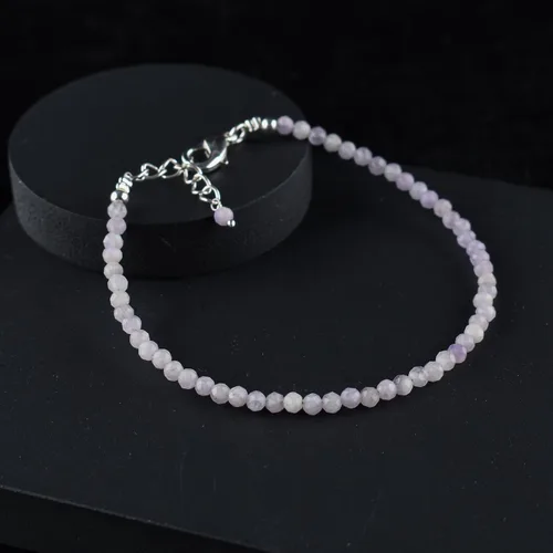 Vista 30 de Yanara Stone Bracelets For Women Beads Dainty Gemstones Jewelry for Women Birthstone, Chakra Energy Healing Crystals, Silver Plated Chain 8 inch