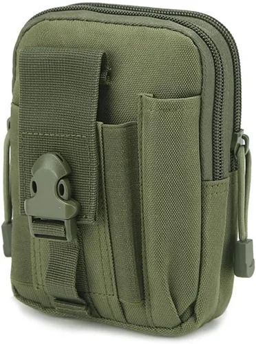 Vista 18 de Bolsa para cinturón, bolsa táctica Molle para teléfono, bolsas de utilidad EDC para la cintura, bolsa de cintura pequeña, funda para teléfono
