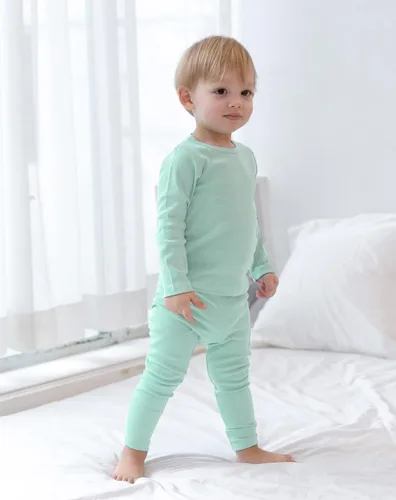 Vista 24 de AVAUMA - Pijama para niños y niñas de algodón básico para uso diario