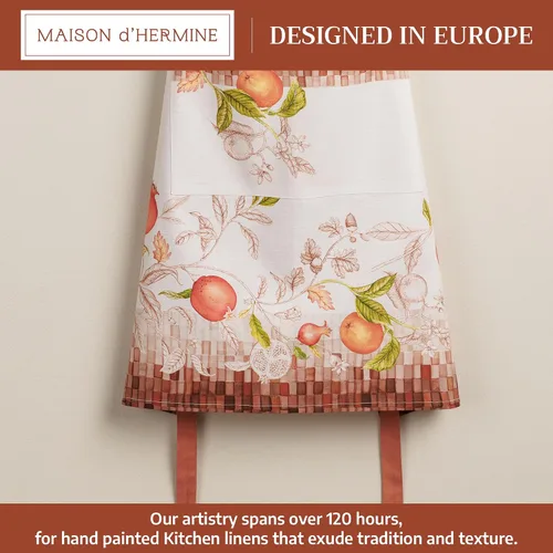 Vista 916 de Maison d' Hermine Delantales para mujer con bolsillo, 100% algodón (27.50 x 31.50 pulgadas)