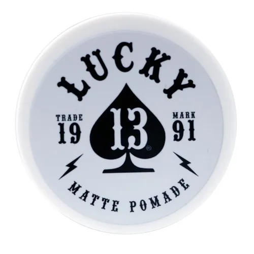 Vista 3 de Lucky 13 Barber Supplies - Pomada mate para el cabello, a base de agua, alta sujeción, acabado mate, aroma a vainilla de tabaco, 4 onzas