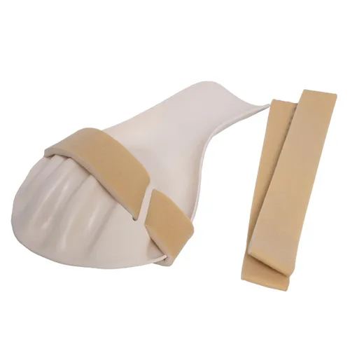 Vista 2 de Rolyan - Férula de bola antiespasticidad para mano, correas incluidas, derecha, grande Resting hand splint with an anti-spasticity ball positions