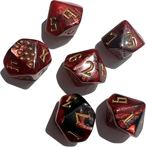 Vista 2 de Impressions Kult: Divinity Lost: Juego de dados (edición Inferno) - Juego de dados de 6 piezas