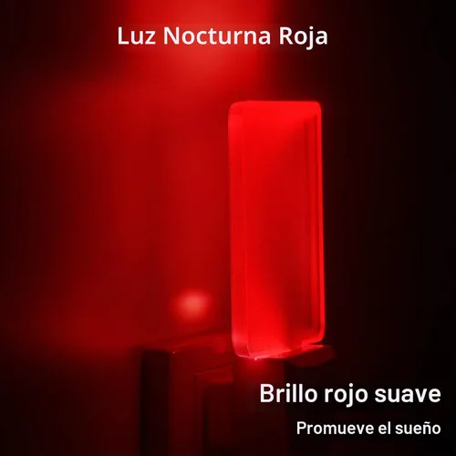 Vista 4 de Paquete de 2 luces nocturnas rojas enchufables, 0.5 W con sensor
