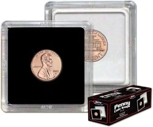 Vista 6 de BCW Broche de monedas de 2 x 2 – Soporte de monedas de 25 quilates Protector de monedas seguro para archivar Estuche de exhibición de monedas