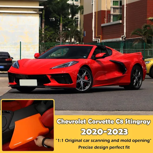 Vista 6 de CHEAYAR Funda para Reposabrazos de Interior de Coche, Caja de Consola Central Compatible con Chevrolet Corvette C8 2020-2023, Cubierta de Protección