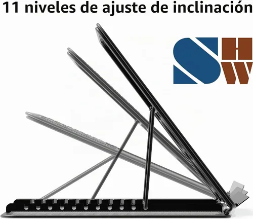 Vista 5 de Simple Houseware Soporte para computadora portátil, soporte ajustable de 11
