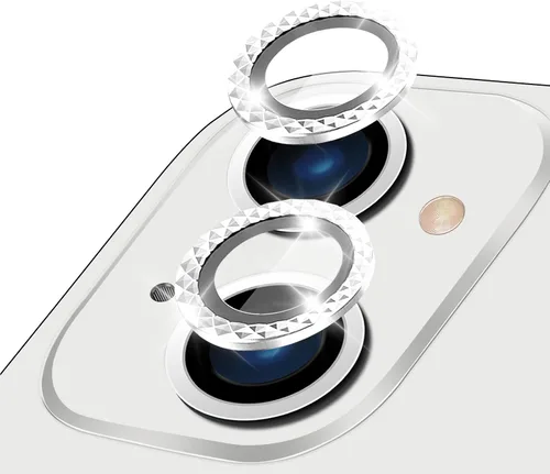 Vista 18 de LucBuy Protector de lente de cámara para iPhone 12 Pro Max, vidrio templado HD de alta calidad, aleación de aluminio, anillo individual, película
