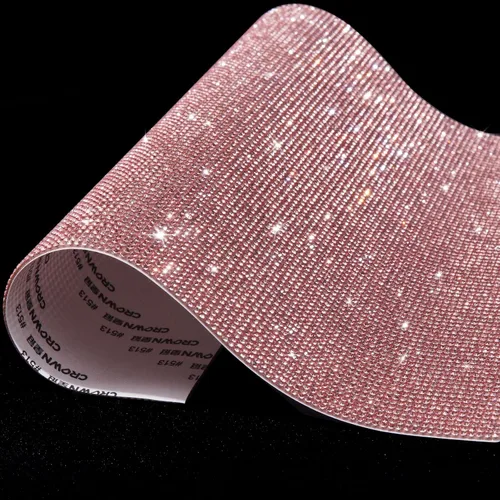 Vista 19 de Hojas de Rhinestone Brillante (Bling), Calcomanías de Rhinestone con Purpurina Autoadhesivas para Manualidades DIY, Hoja de Gemas para Decoración