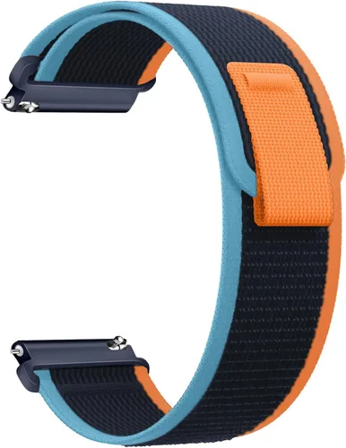 Vista 22 de Correa de nylon compatible con Samsung Galaxy Watch 7/FE/6/5 Pro 4 3/Watch 4 6 Classic/Active/Gear S2 S3 Frontier, correa de bucle deportivo de 20
