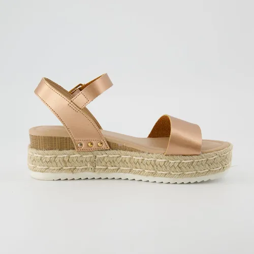 Vista 4 de CUSHIONAIRE Melissa - Sandalias de cuña tipo alpargata para mujer