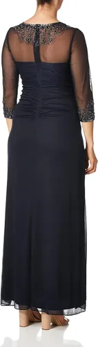 Vista 3 de Alex Evenings Vestido largo de cuello de corazón para mujer, corte A