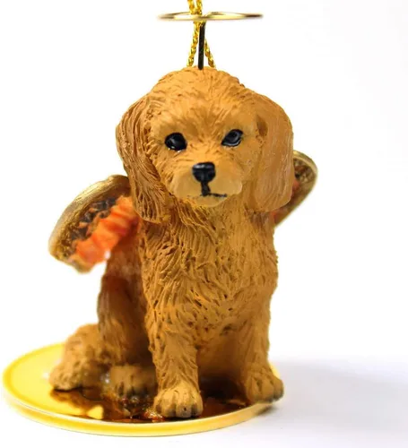 Vista 158 de Conversation Concepts Adorno navideño: Chihuahua, pelo largo 19-Dorado