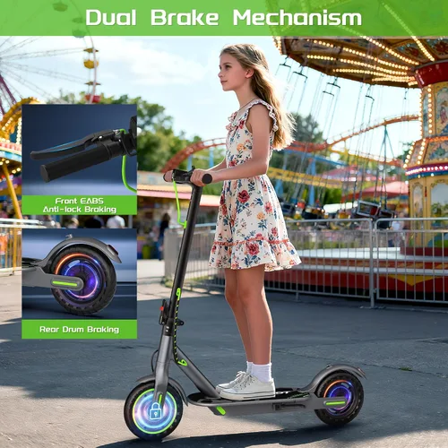Vista 4 de MAXSHOT Scooter eléctrico para niños grandes, velocidad máxima 9/16/19MPH