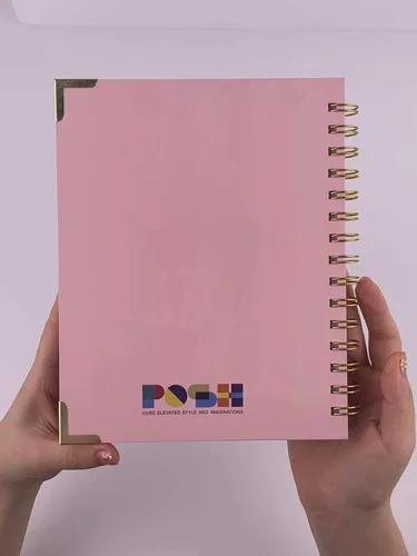 Vista 2 de Agenda mensual/semanal 2024, elegante diseño de flores moradas, enero a diciembre de 2024, 8.5 x 6.4 pulgadas, encuadernación en espiral doble