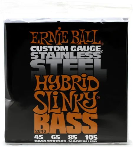 Vista 5 de Ernie Ball Extra Slinky - Cuerdas para bajo de acero inoxidable, calibre 40-95 (P02845)