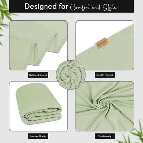 Vista 15 de K E L O R Luxury Cooling Travel Blanket - Stretchy, Lightweight Soft & Breathable Shawl Wraps for Women
