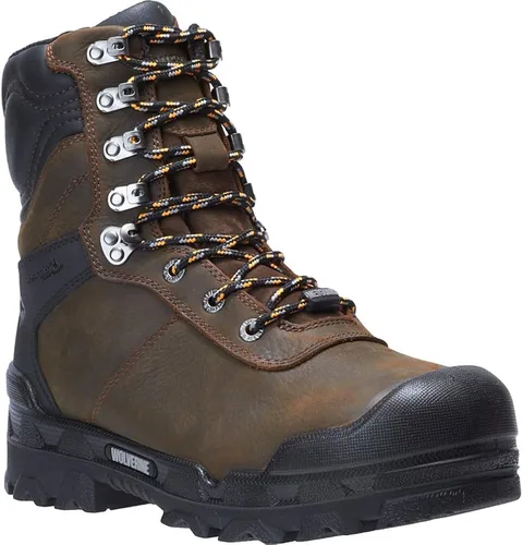 Vista 3 de Wolverine Warrior, hombre, marrón, punta comp, EH, Mt, WP, bota de 8 pulgadas, Marrón